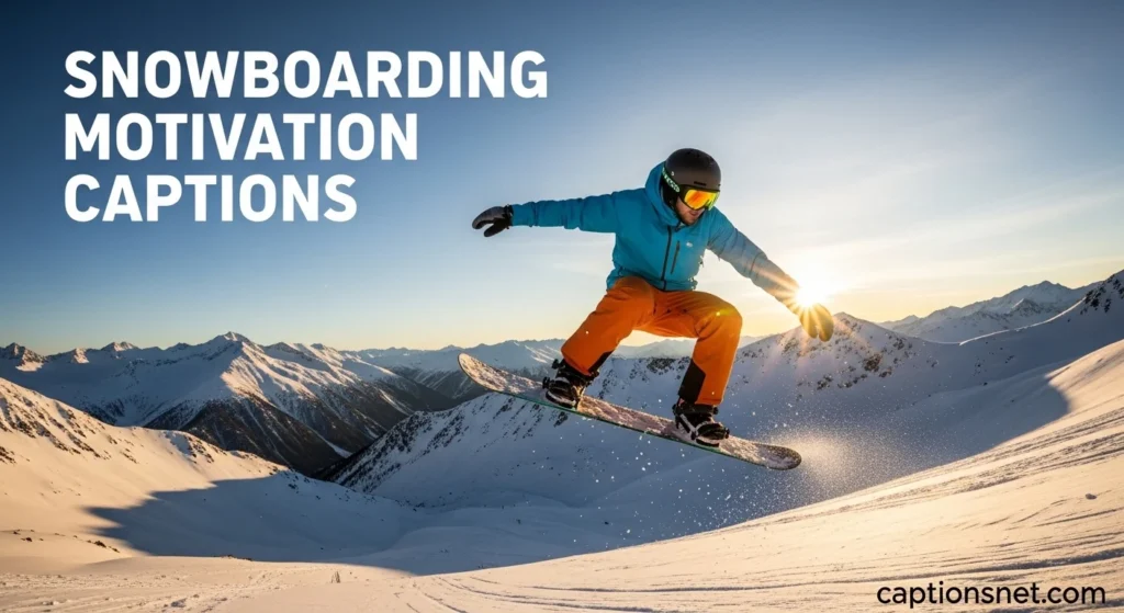  Snowboarding Motivation Captions