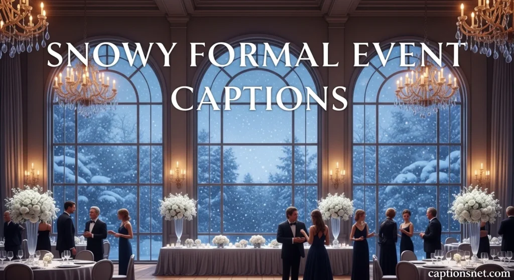 Snowy Formal Event Captions