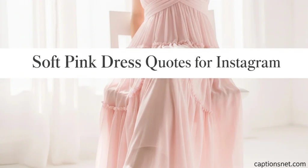 Soft Pink Dress Quotes for Instagram