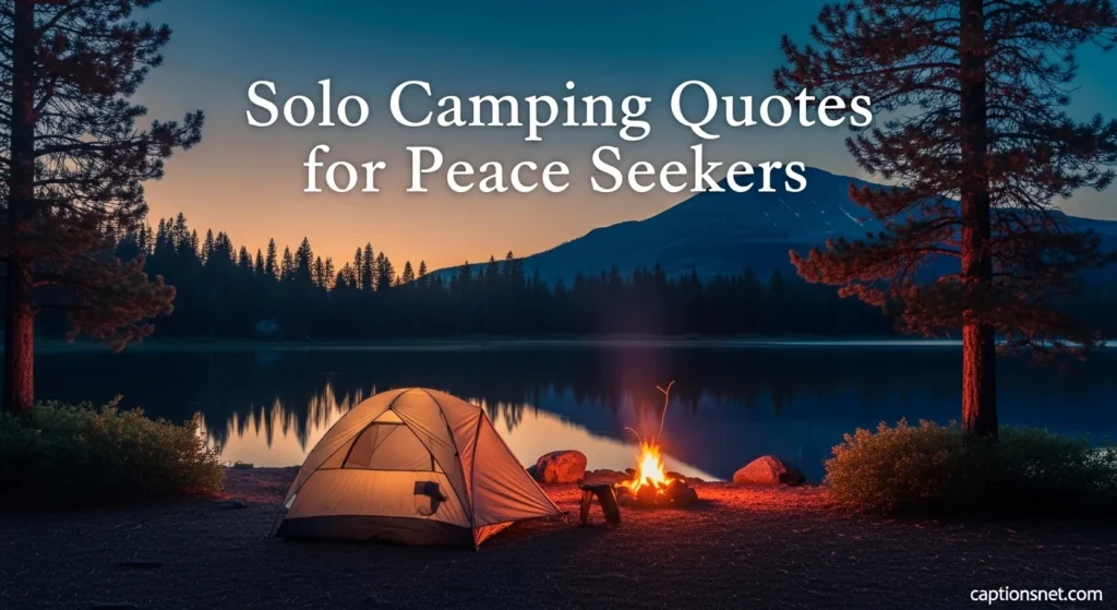Solo Camping Quotes for Peace Seekers
