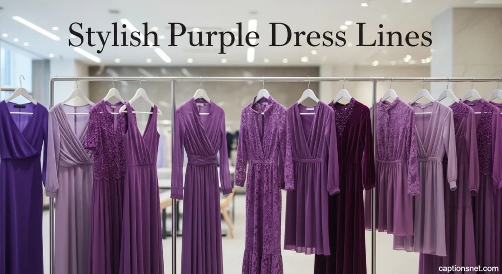Stylish Purple Dress Lines