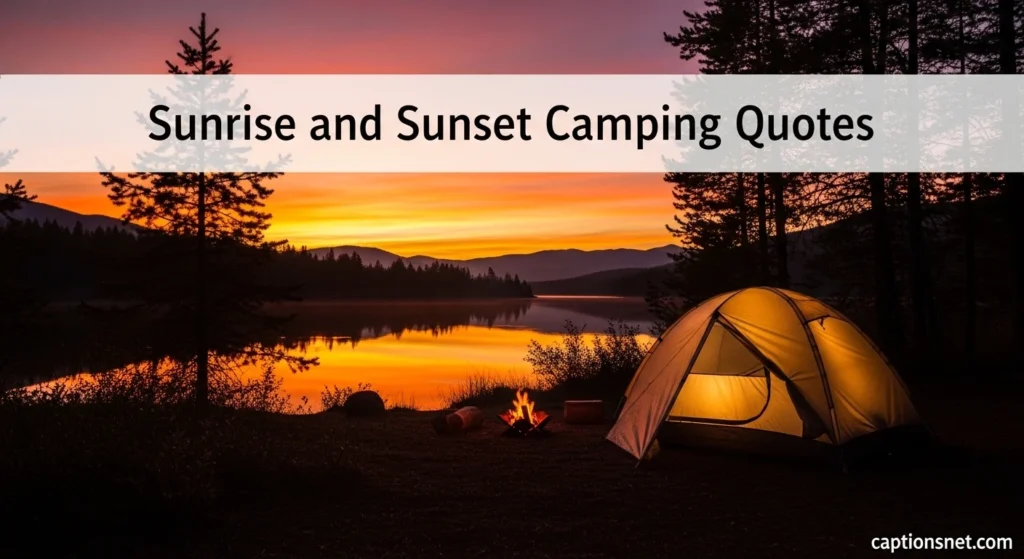Sunrise and Sunset Camping Quotes