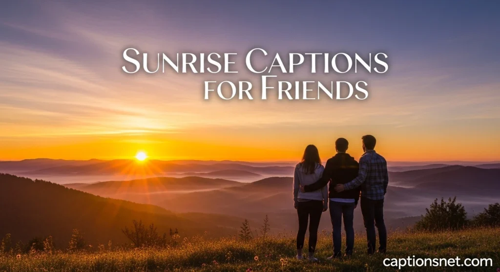 Sunrise Captions for Friends