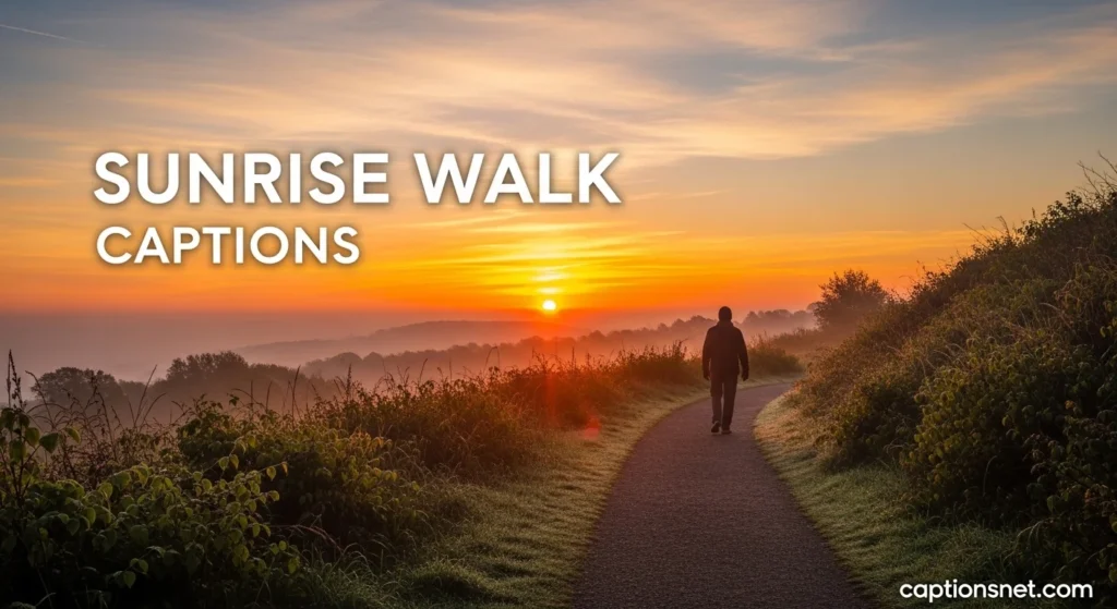 Sunrise Walk Captions