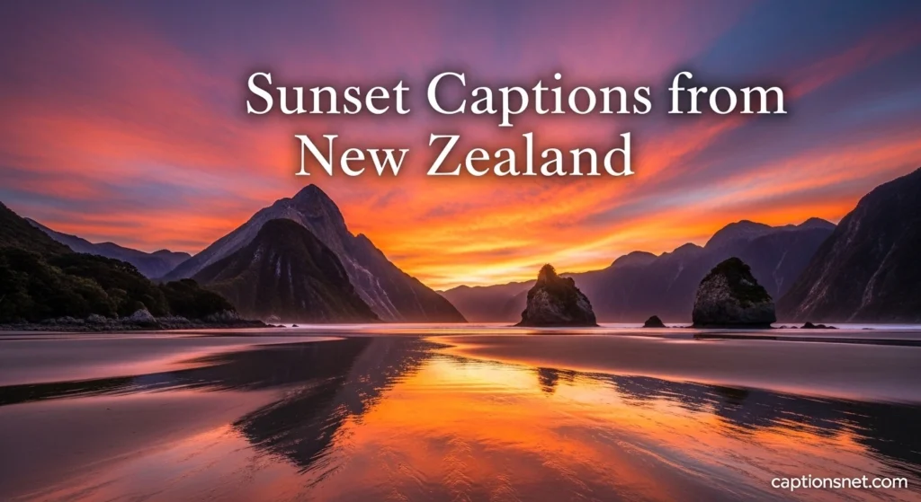 Sunset Captions from New Zealand