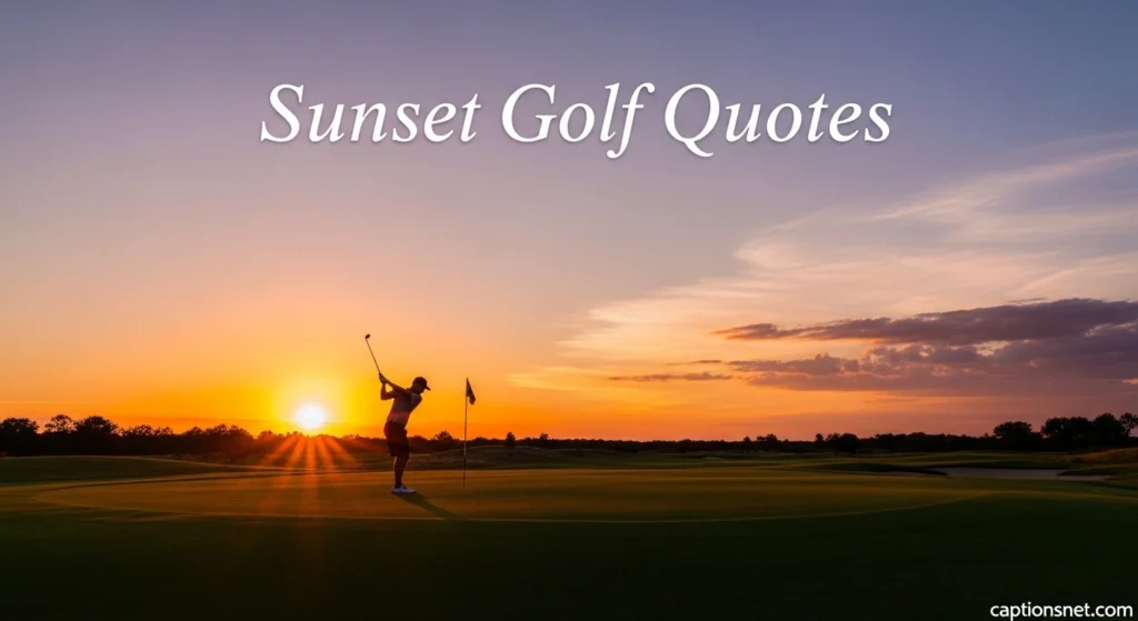 Sunset Golf Quotes