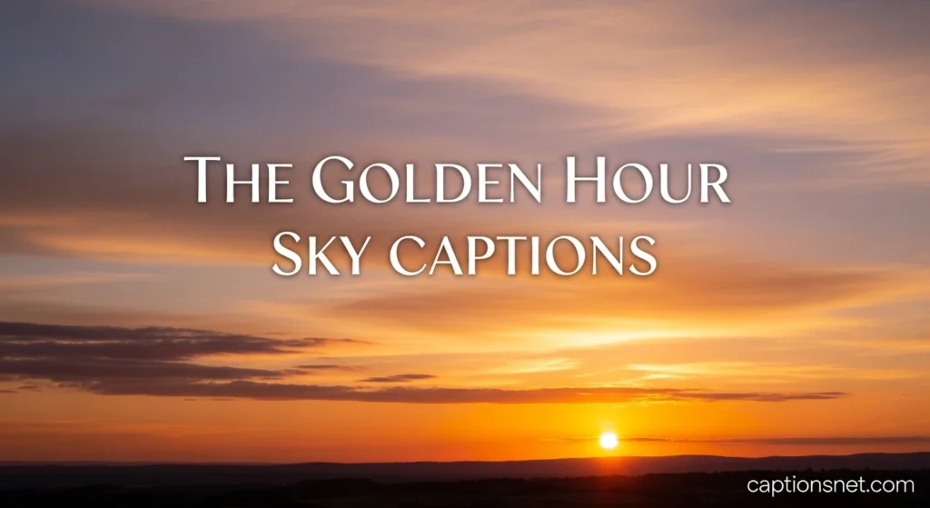 The Golden Hour Sky Captions