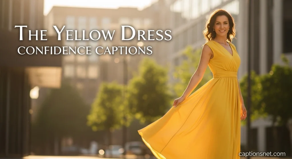 The Yellow Dress Confidence Captions