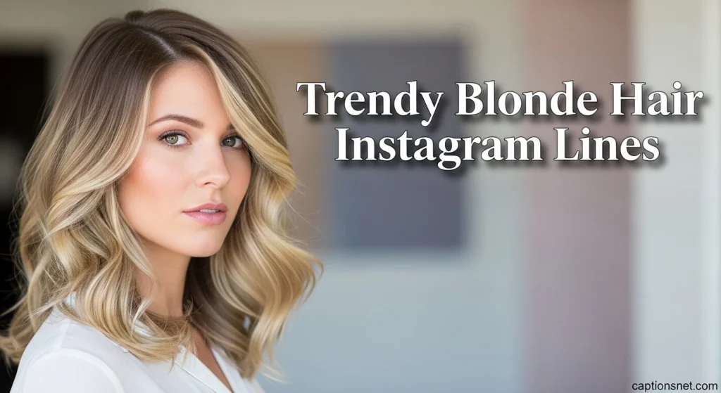 Trendy Blonde Hair Instagram Lines