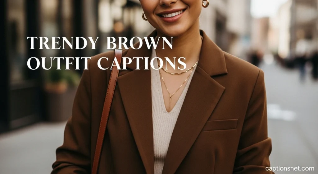 Trendy Brown Outfit Captions