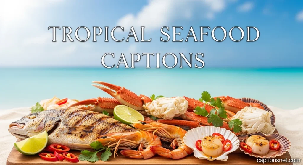 Tropical Seafood Captions