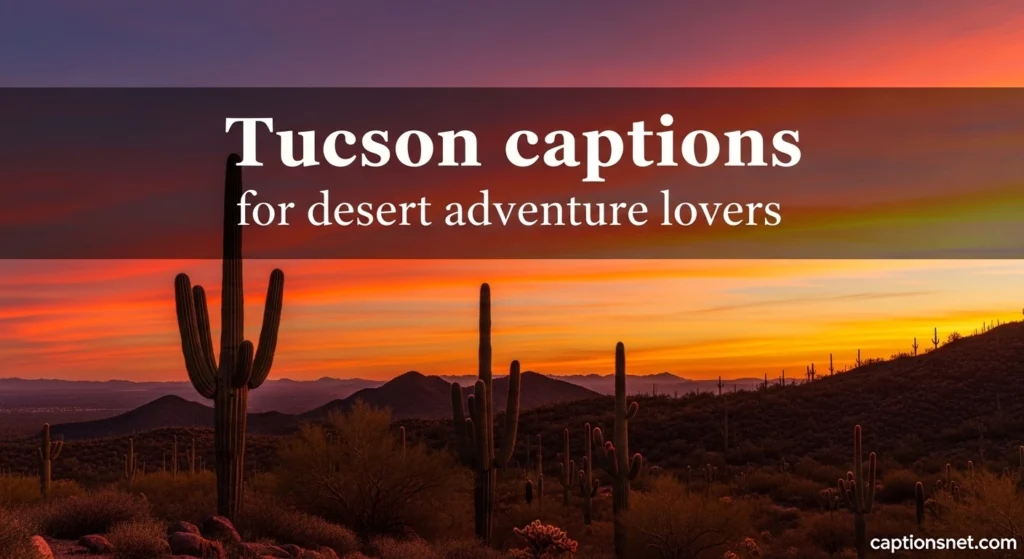 Tucson captions for desert adventure lovers