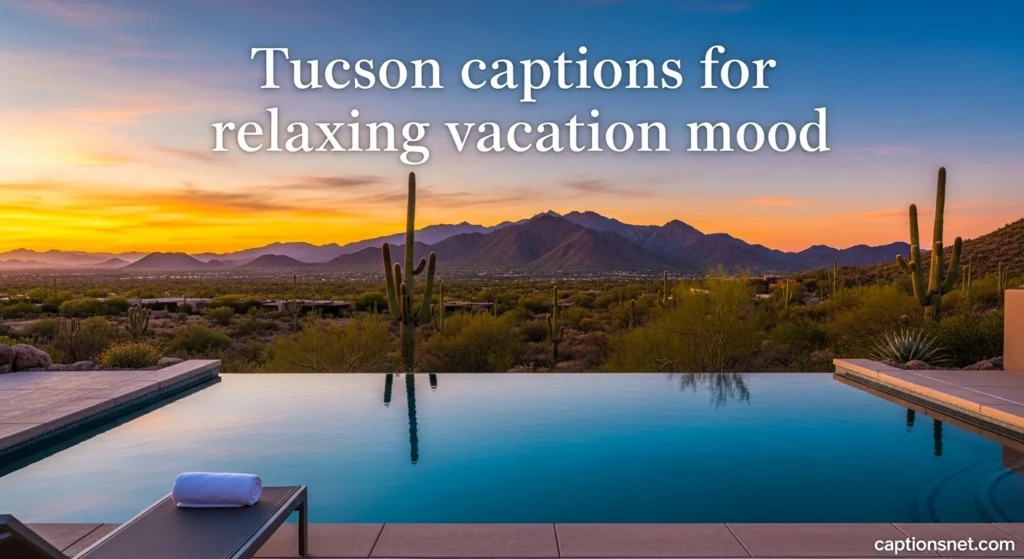 Tucson captions for relaxing vacation mood