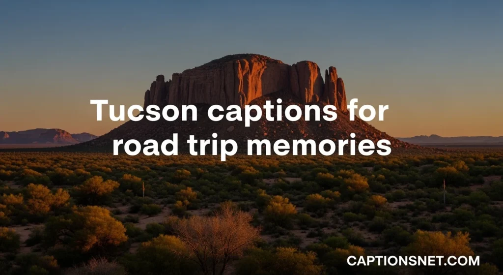Tucson captions for road trip memories