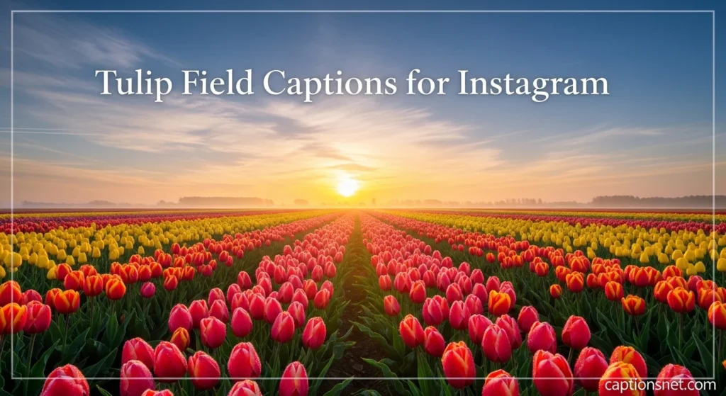 Tulip Field Captions for Instagram