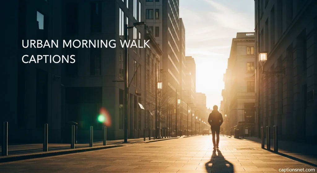 Urban Morning Walk Captions