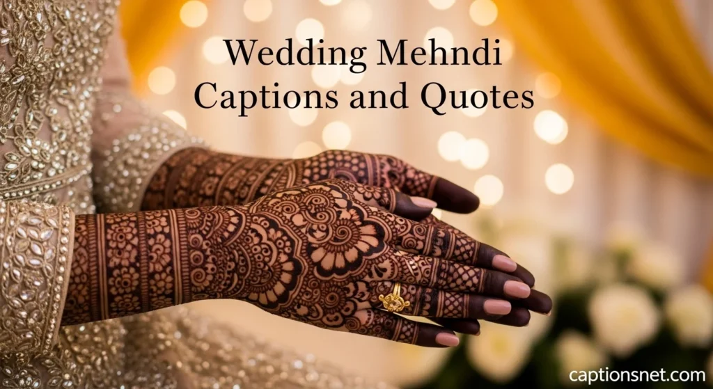 Wedding Mehndi Captions and Quotes