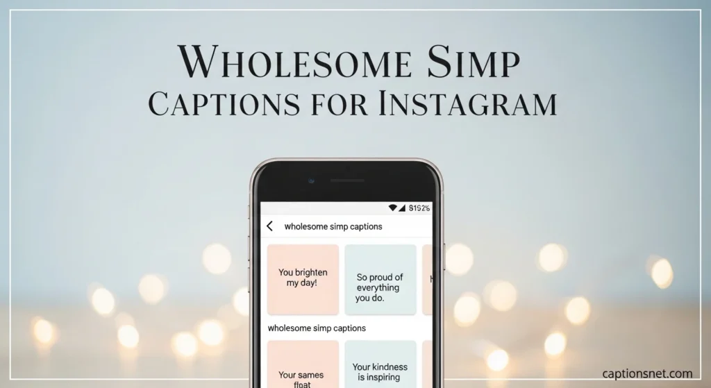 Wholesome Simp Captions for Instagram