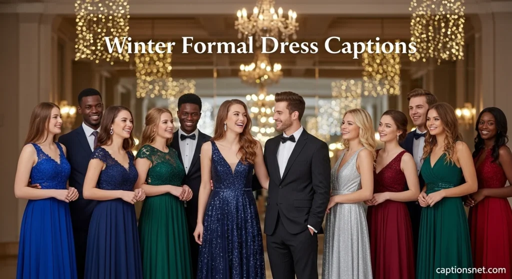 Winter Formal Dress Captions