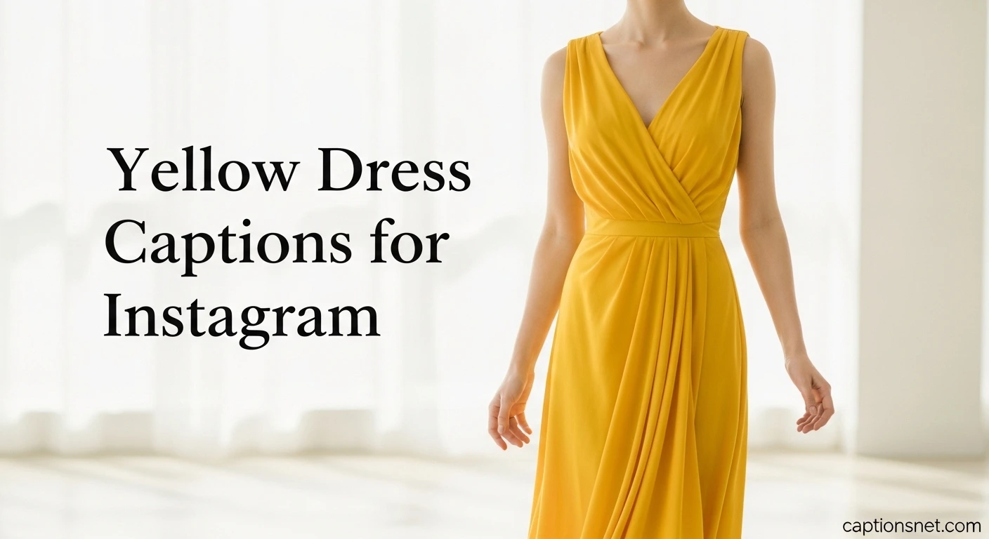 240+ Yellow Dress Captions for Instagram 2026 - Captions Net