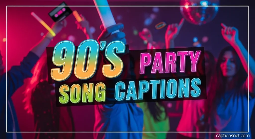 90s Party Song Captions