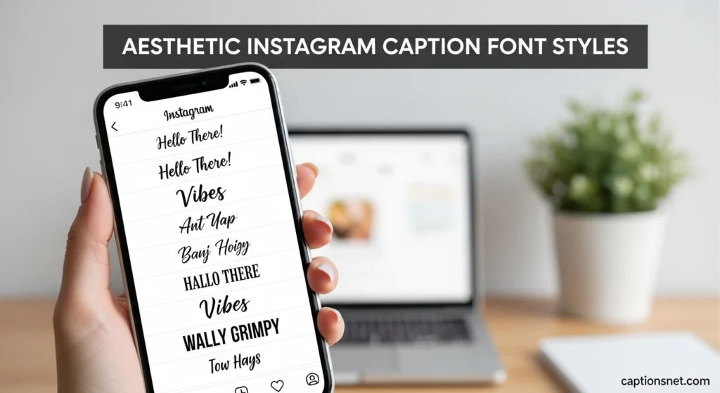 Aesthetic Instagram Caption Font Styles