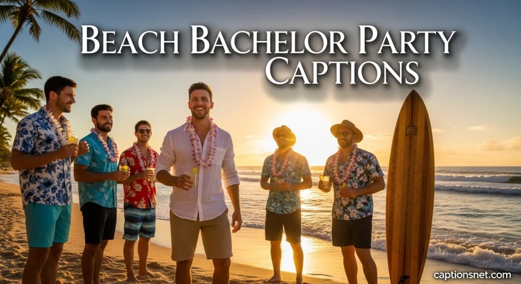 Beach Bachelor Party Captions