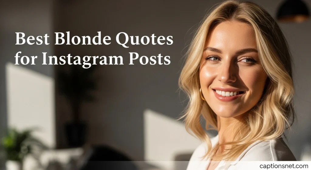 Best Blonde Quotes for Instagram Posts