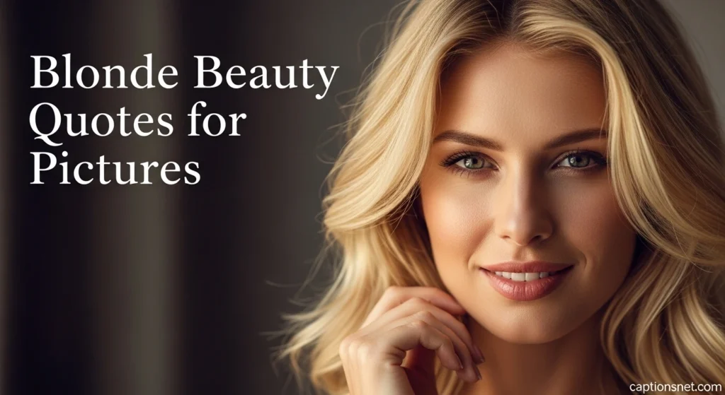 Blonde Beauty Quotes for Pictures