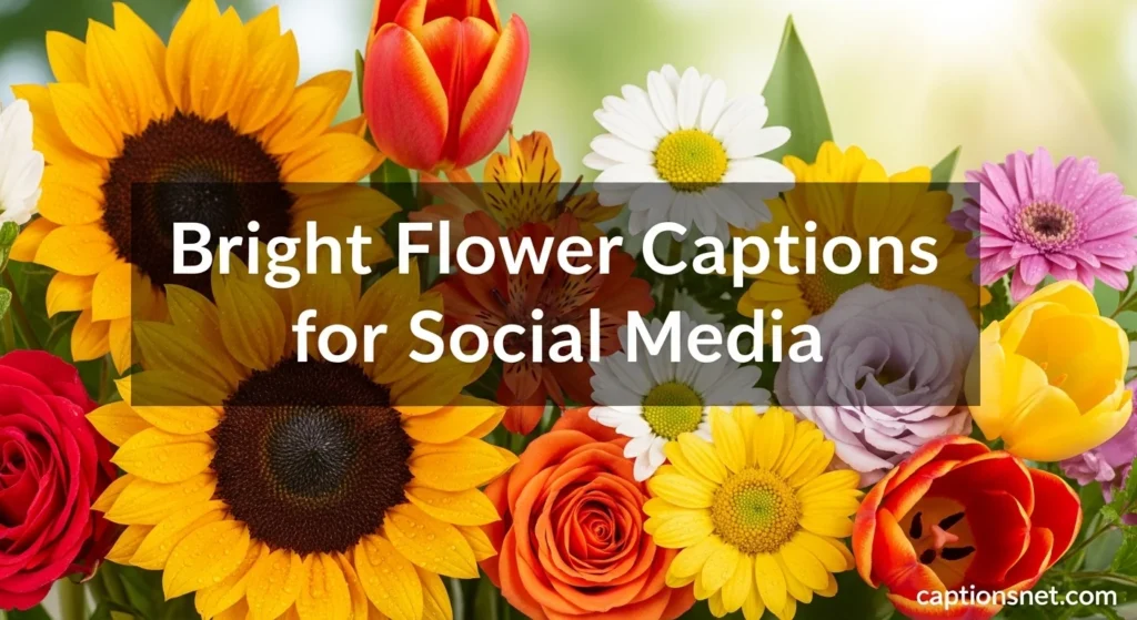Bright Flower Captions for Social Media