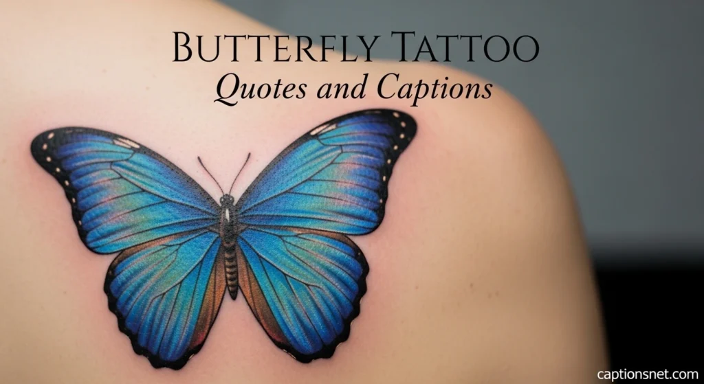 Butterfly Tattoo Quotes and Captions