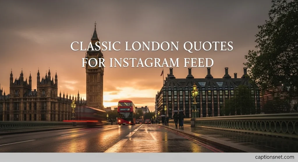 Classic London Quotes for Instagram Feed