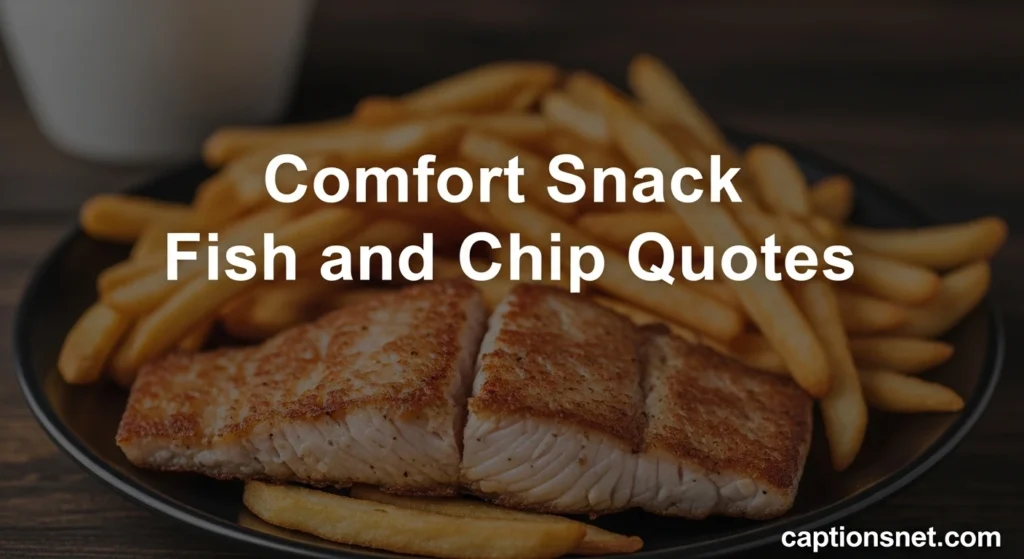 Comfort Snack Fish and Chips Quotes
