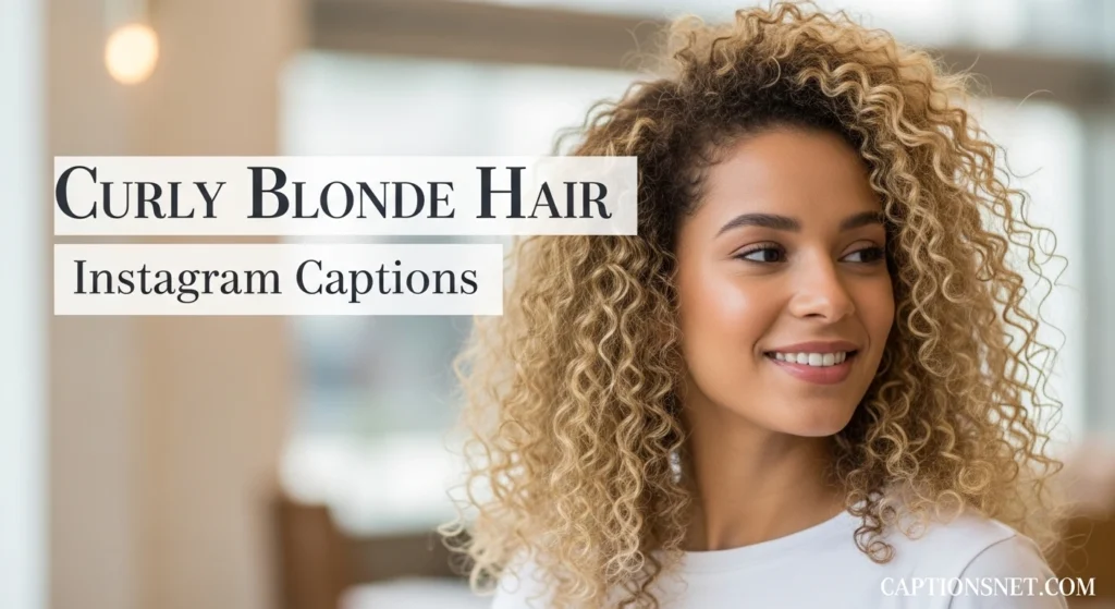 Curly Blonde Hair Instagram Captions