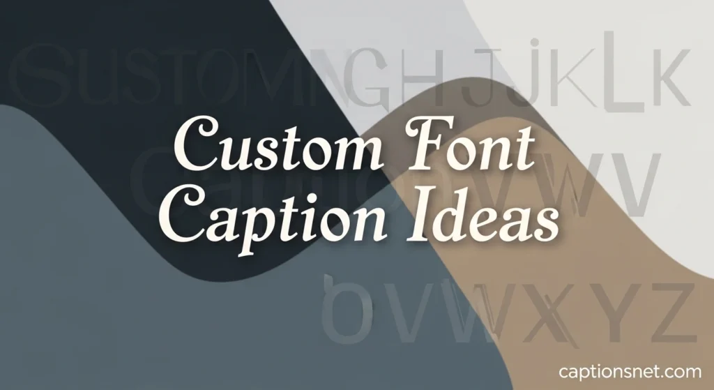 Custom Font Caption Ideas