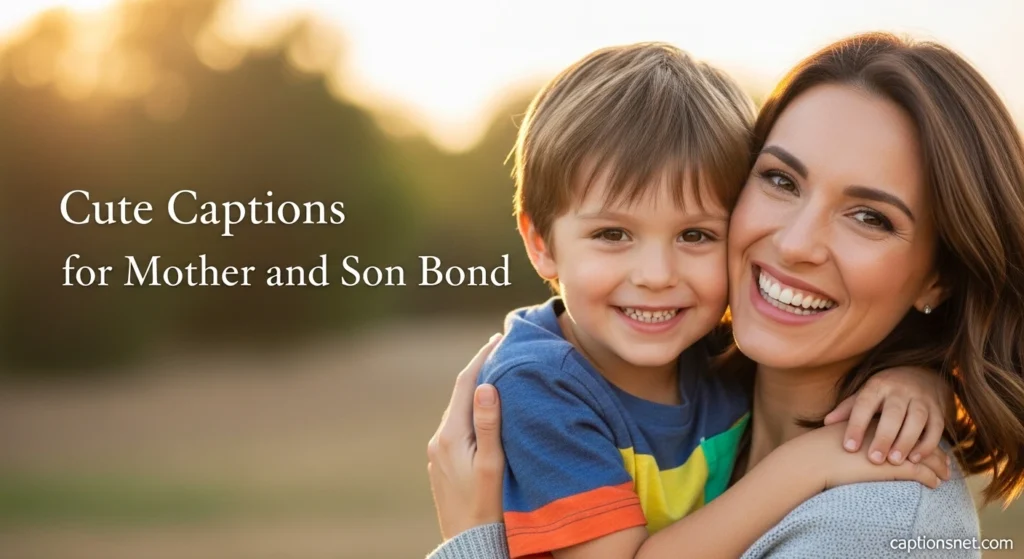Cute Captions for Mother and Son Bond