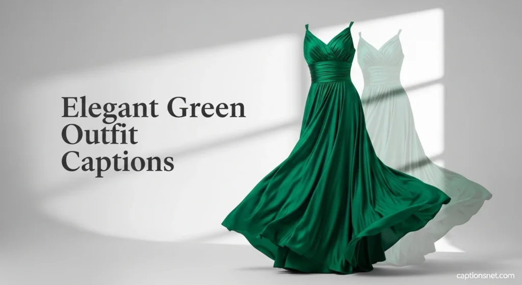 Elegant Green Outfit Captions