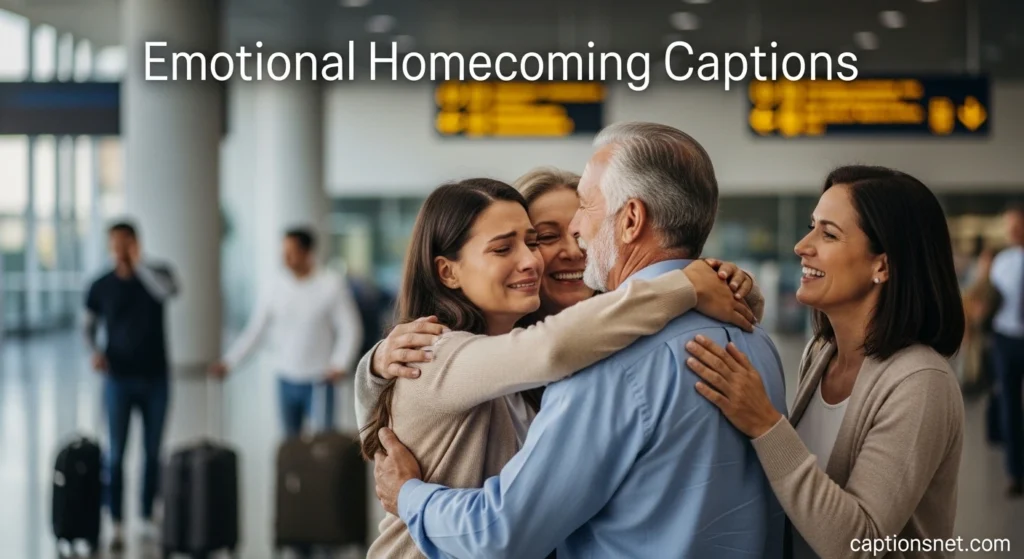 Emotional Homecoming Captions