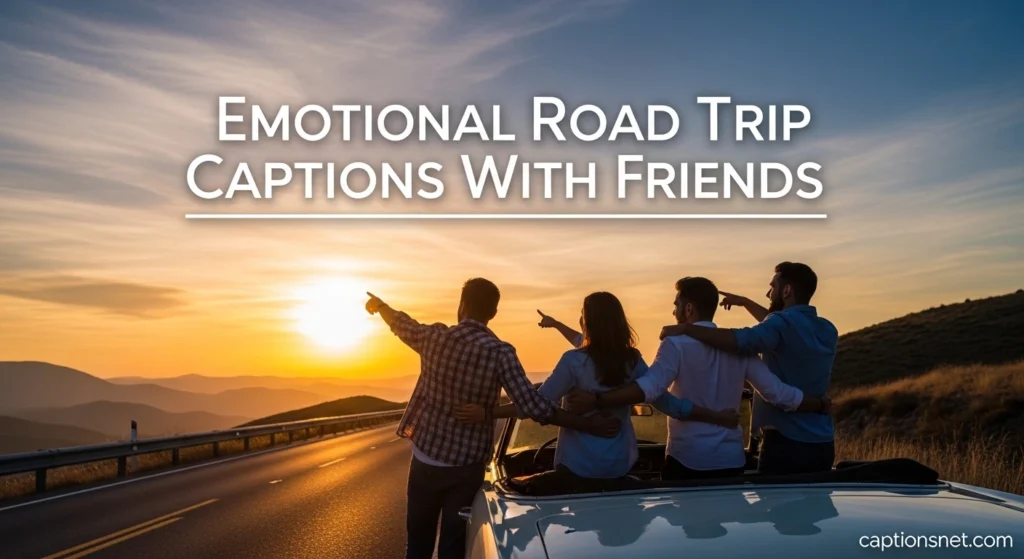 Emotional Road Trip Captions With Friends
