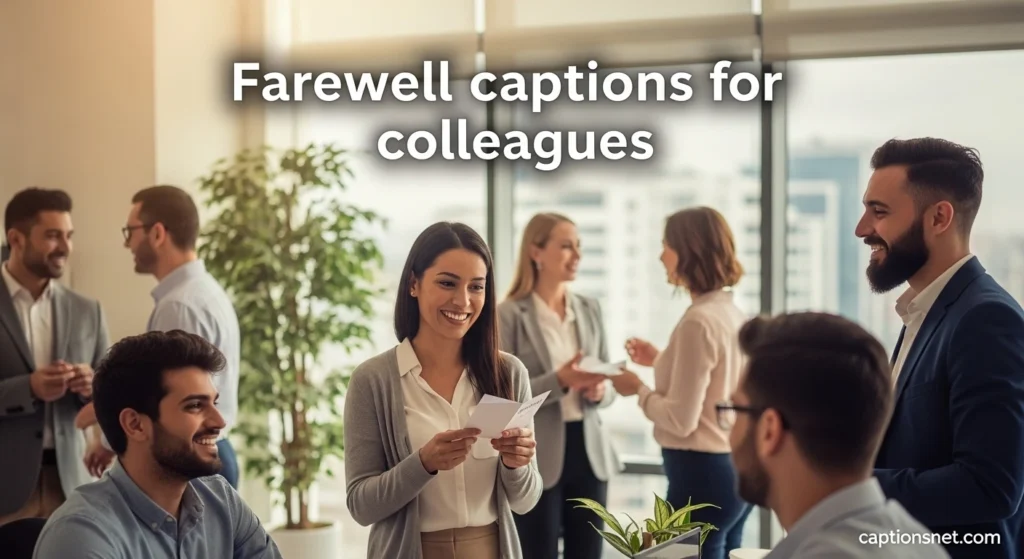 Farewell captions for colleagues