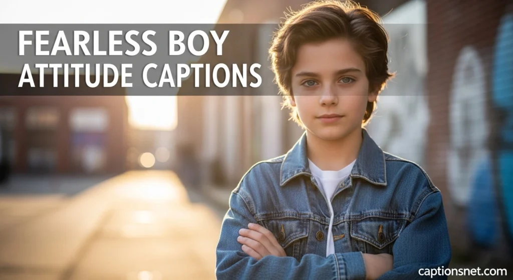 Fearless Boy Attitude Captions