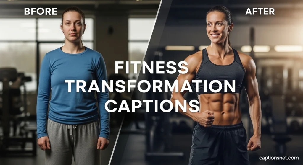 Fitness Transformation Captions