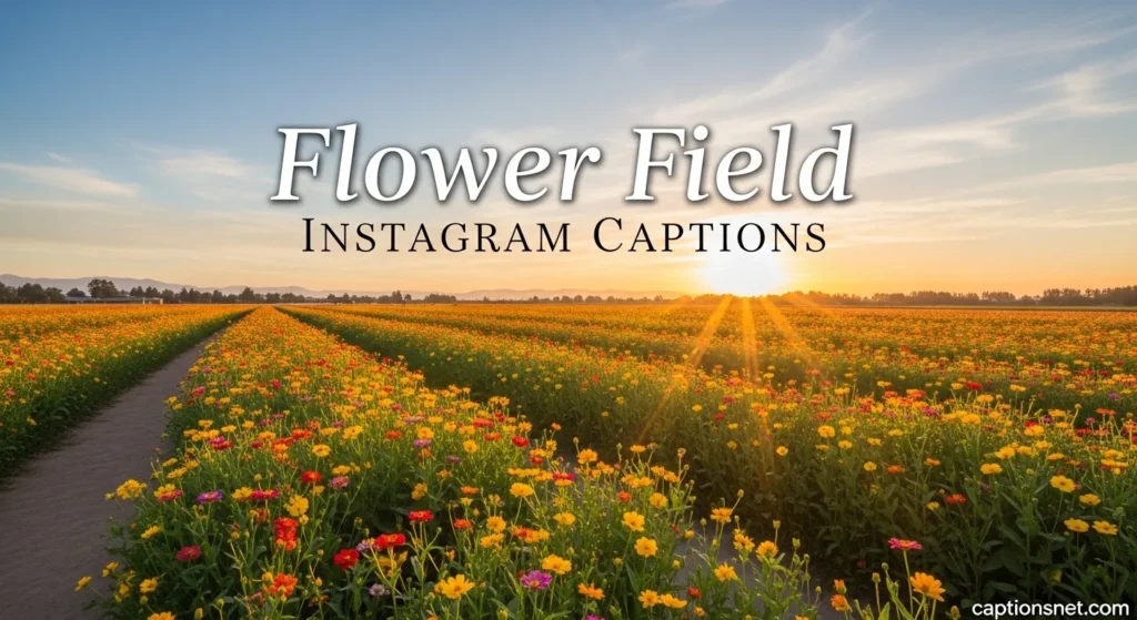 Flower Field Instagram Captions
