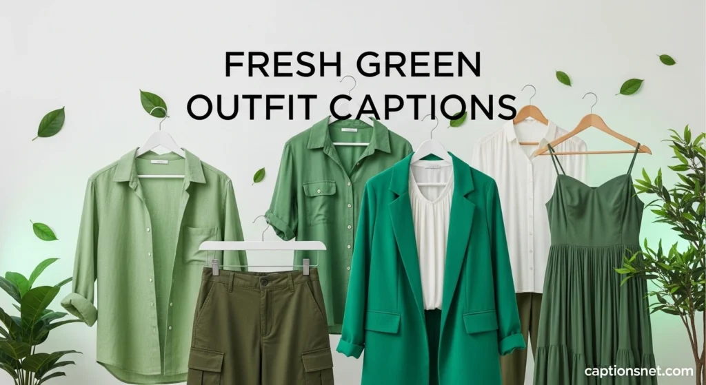 Fresh Green Outfit Captions