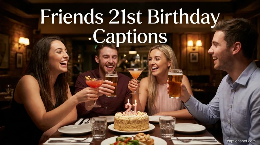 Friends 21st Birthday Captions