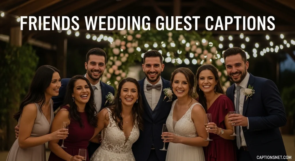 Friends Wedding Guest Captions