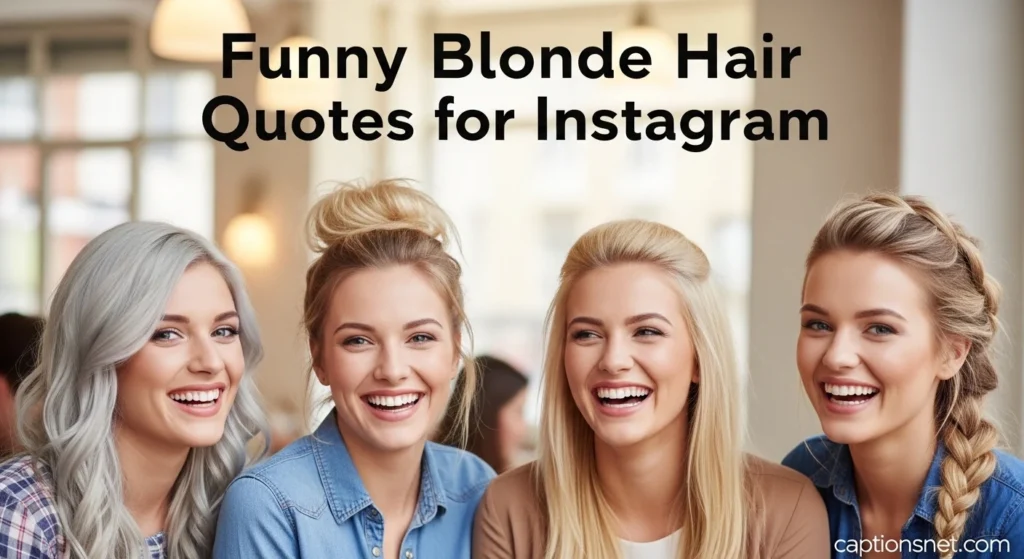 Funny Blonde Hair Quotes for Instagram