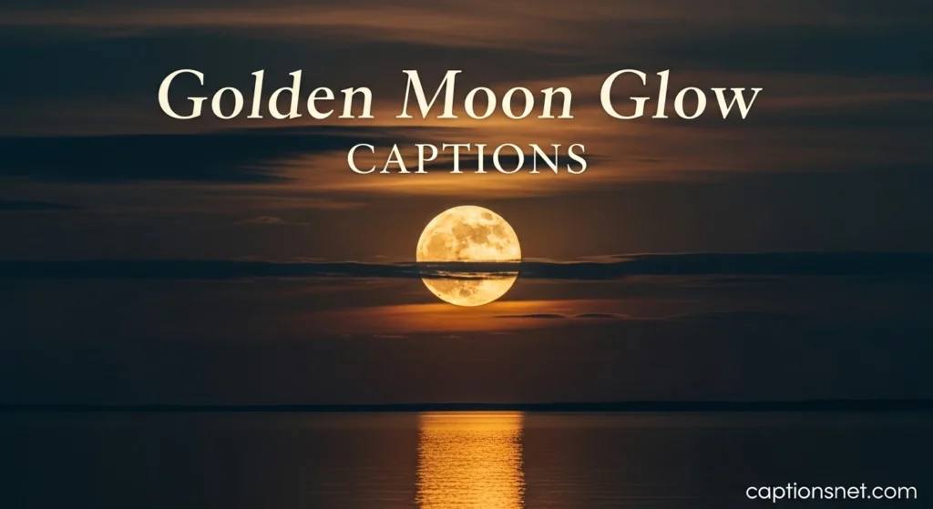 Golden Moon Glow Captions