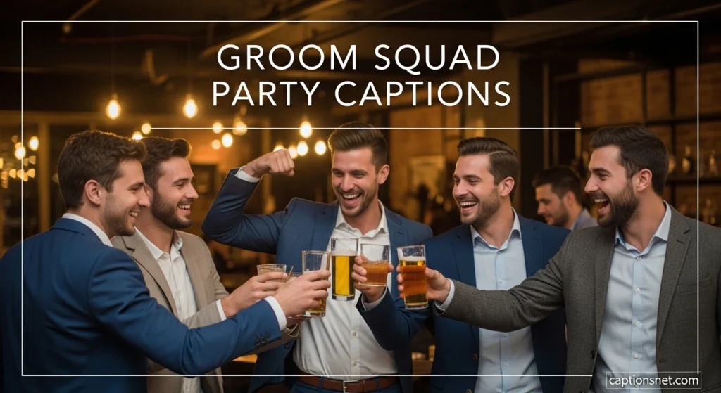 Groom Squad Party Captions