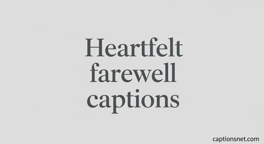 Heartfelt farewell captions